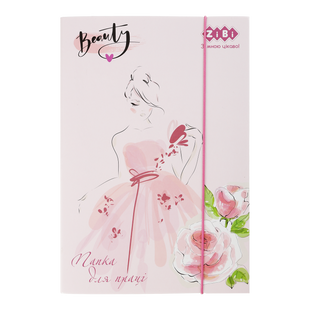 Папка для праці BEAUTY, картонна, на гумках А4+ (300х212х28мм), KIDS Line ZB.14930 фото