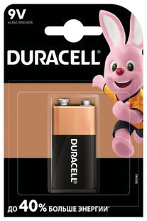 Елемент живлення (батарейка) DURACELL 9V / MN1604 KPN1*10 1 шт. s.5006014 фото