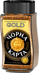 Кава розчинна Чорна карта Gold, ск.б. 95г*12 (8718) ck.51035 фото