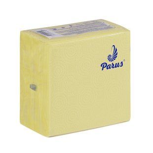 Серветки столові паперові 33х33 см, 100 шт., в п/п упаковці, жовті Parus NP315 фото