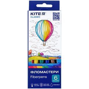 Фломастери, набiр 6 шт. Kite Classic K-446 фото