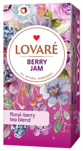 Чай квітковий 36г (1.5г*24), пакет, "Berry Jam", LOVARE lv.72748 фото