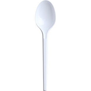Ложечка кавова одноразова, біла, 1,3 г, 100шт BUROCLEAN 1080211 фото