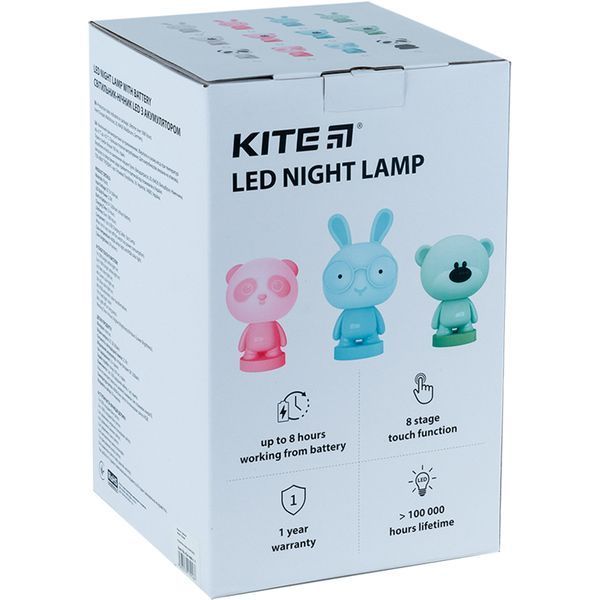Світильник-нічник LED з акумулятором Panda, блакитний K24-490-3-3 фото