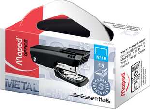 Степлер MINI ESSENTIALS METAL, металевий, 15л., (скоби №10), чорний MP.352311 фото